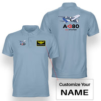 Thumbnail for Airbus A380 Love at first flight Designed Double Side Polo T-Shirts