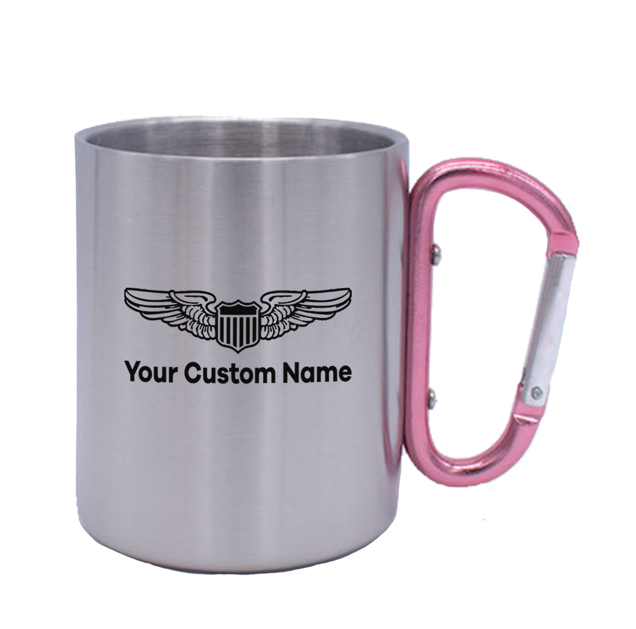 Custom Name (Military Badge) Designed Stainless Steel Outdoors Mugs