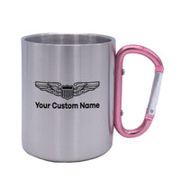Thumbnail for Custom Name (Military Badge) Designed Stainless Steel Outdoors Mugs
