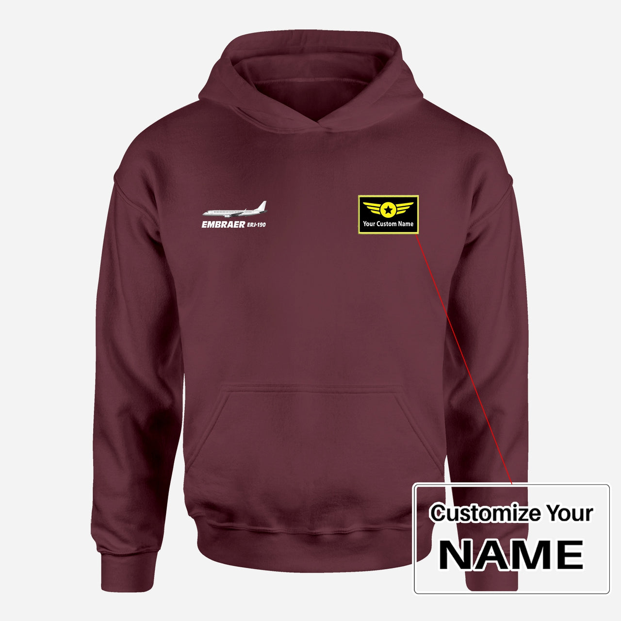 The Embraer ERJ-190 Designed Hoodies
