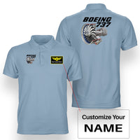 Thumbnail for Boeing 737+Text & CFM LEAP-1 Engine Designed Double Side Polo T-Shirts