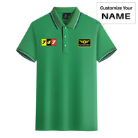 Thumbnail for Flat Colourful 747 Designed Stylish Polo T-Shirts
