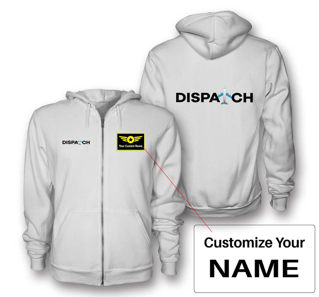 Dispatch Designed Zipped Hoodies