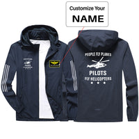 Thumbnail for People Fly Planes Pilots Fly Helicopters Sport & Running Jackets