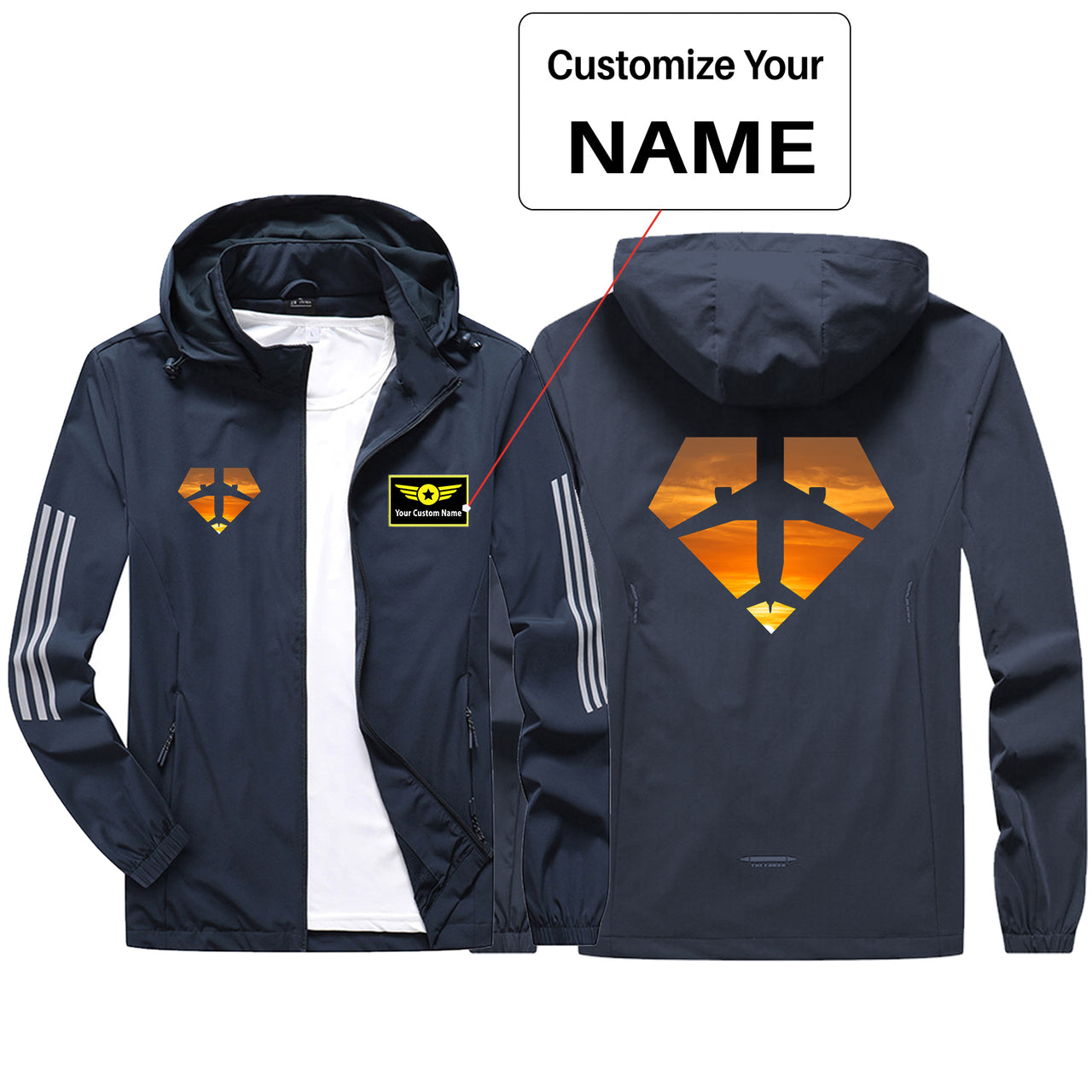 Supermen of The Skies (Sunset) Sport & Running Jackets