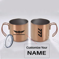 Thumbnail for Boeing 777 Text Designed Stainless Steel Portable Mugs