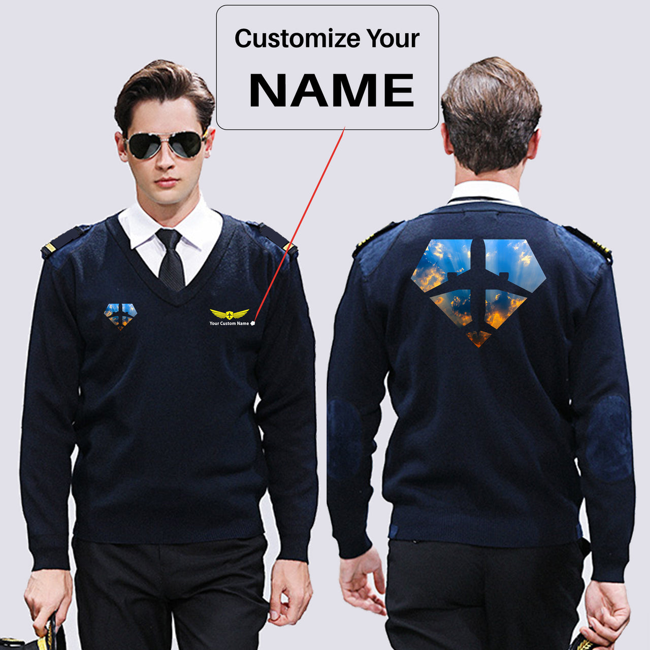 Supermen of The Skies (Sunrise) Designed Wool Pilot Sweaters