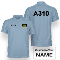 Thumbnail for A310 Flat Text Designed Double Side Polo T-Shirts