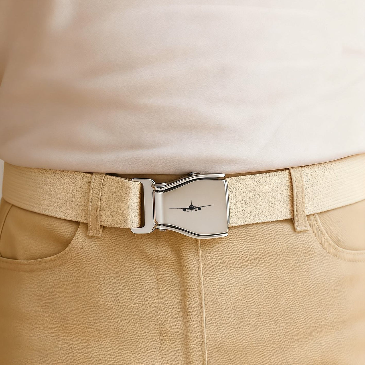 Boeing 777 Silhouette Designed Fashion Airplane Seat Belts