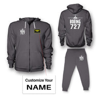 Thumbnail for Boeing 727 & Plane Designed Zipped Hoodies & Sweatpants Set