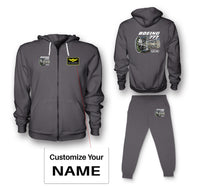 Thumbnail for Boeing 777 & GE90 Engine Designed Zipped Hoodies & Sweatpants Set