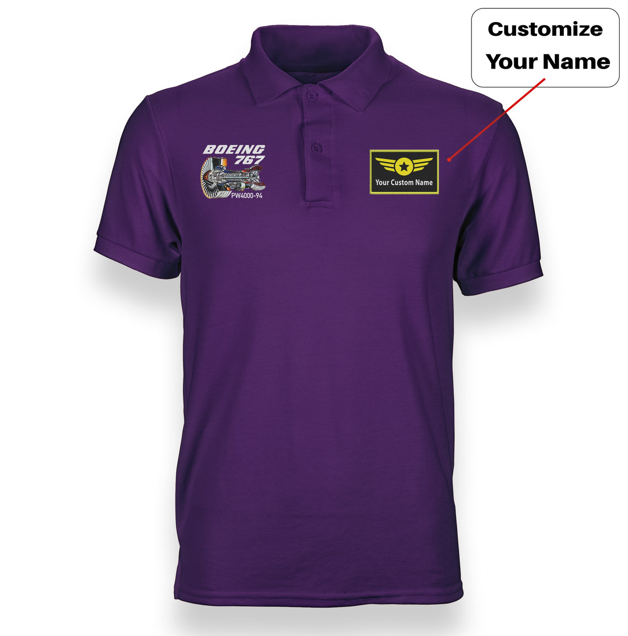 Boeing 767 Engine (PW4000-94) Designed "WOMEN" Polo T-Shirts