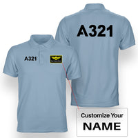 Thumbnail for A321 Flat Text Designed Double Side Polo T-Shirts