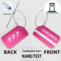 Thumbnail for Flat Colourful 777 Designed Fashion Metal Luggage Tags