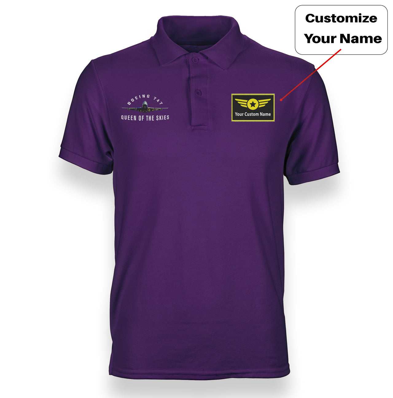 Boeing 747 Queen of the Skies Designed "WOMEN" Polo T-Shirts