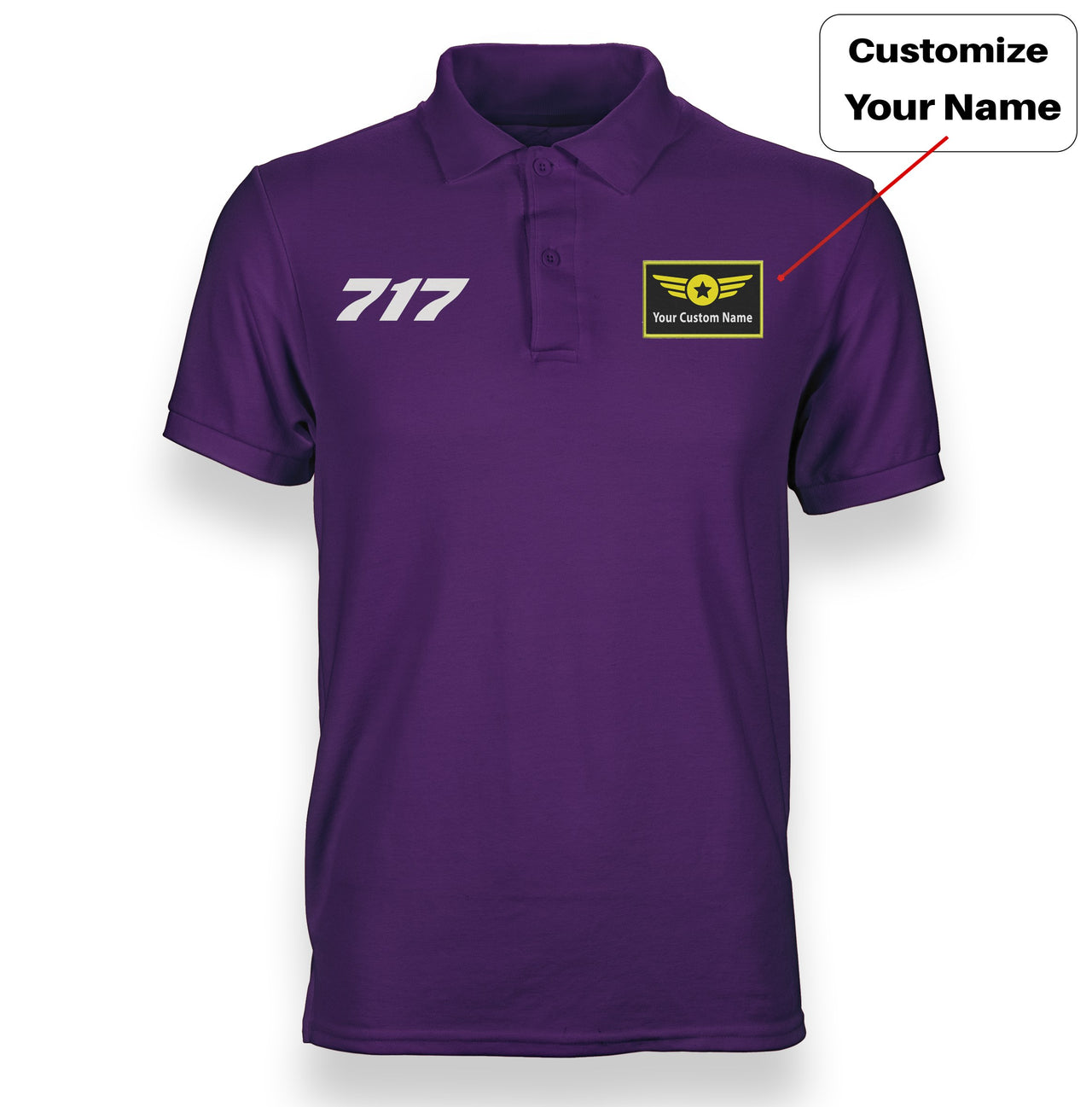 717 Flat Text Designed "WOMEN" Polo T-Shirts