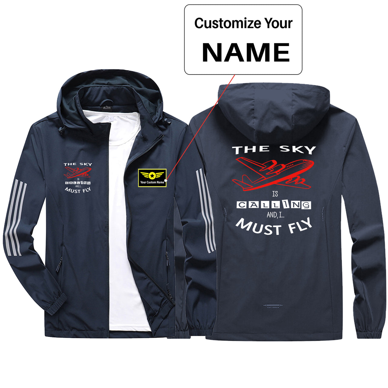 The Sky is Calling and I Must Fly Sport & Running Jackets