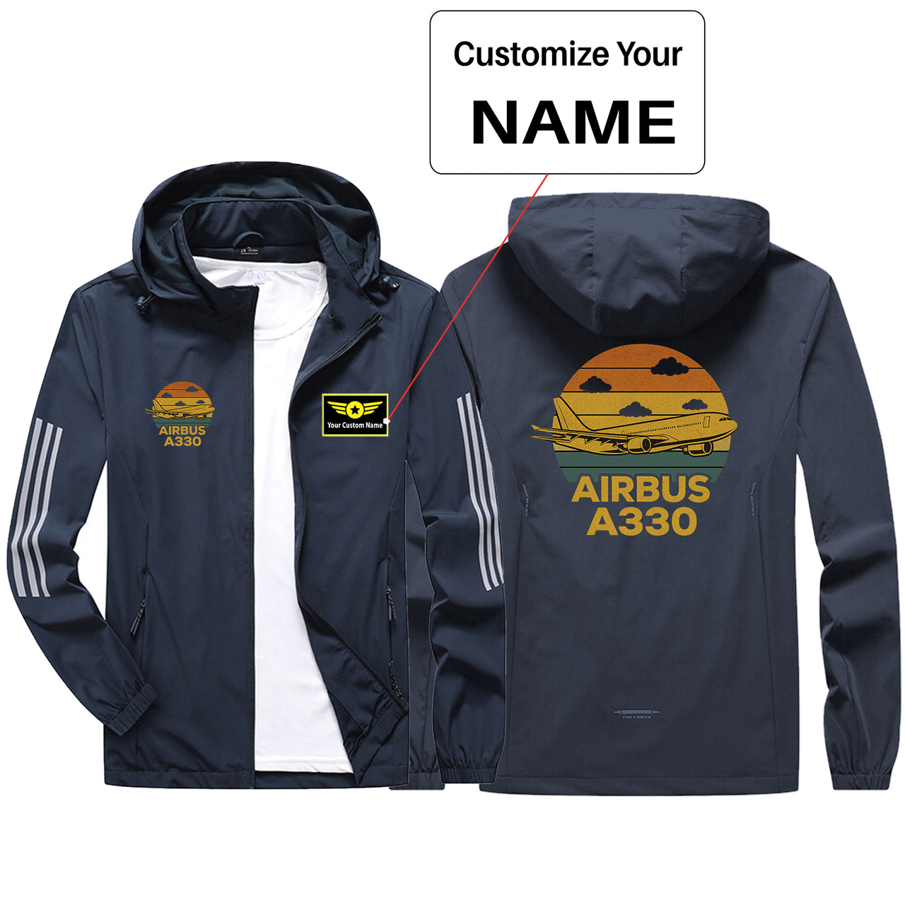 Retro Airbus A330 Design Sport & Running Jackets
