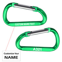 Thumbnail for A321 Flat Text Designed Aluminum Alloy Carabiner Key chains