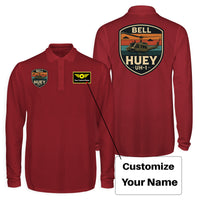 Thumbnail for Retro BELL HUEY UH-1 Designed Long Sleeve Polo T-Shirts (Double-Side)