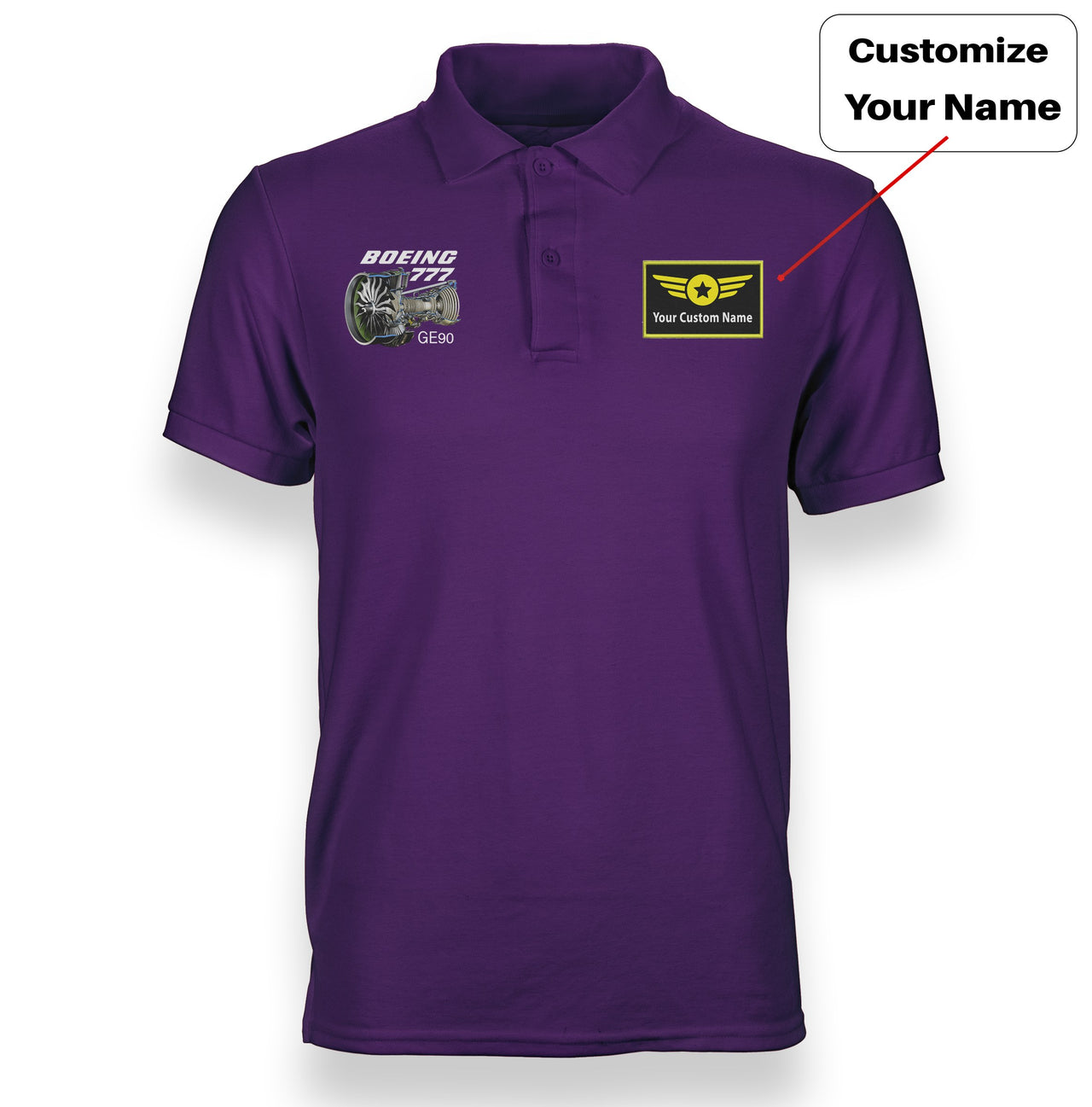 Boeing 777 & GE90 Engine Designed "WOMEN" Polo T-Shirts