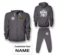 Thumbnail for Boeing 787 & Plane Designed Zipped Hoodies & Sweatpants Set