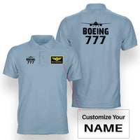 Thumbnail for Boeing 777 & Plane Designed Double Side Polo T-Shirts