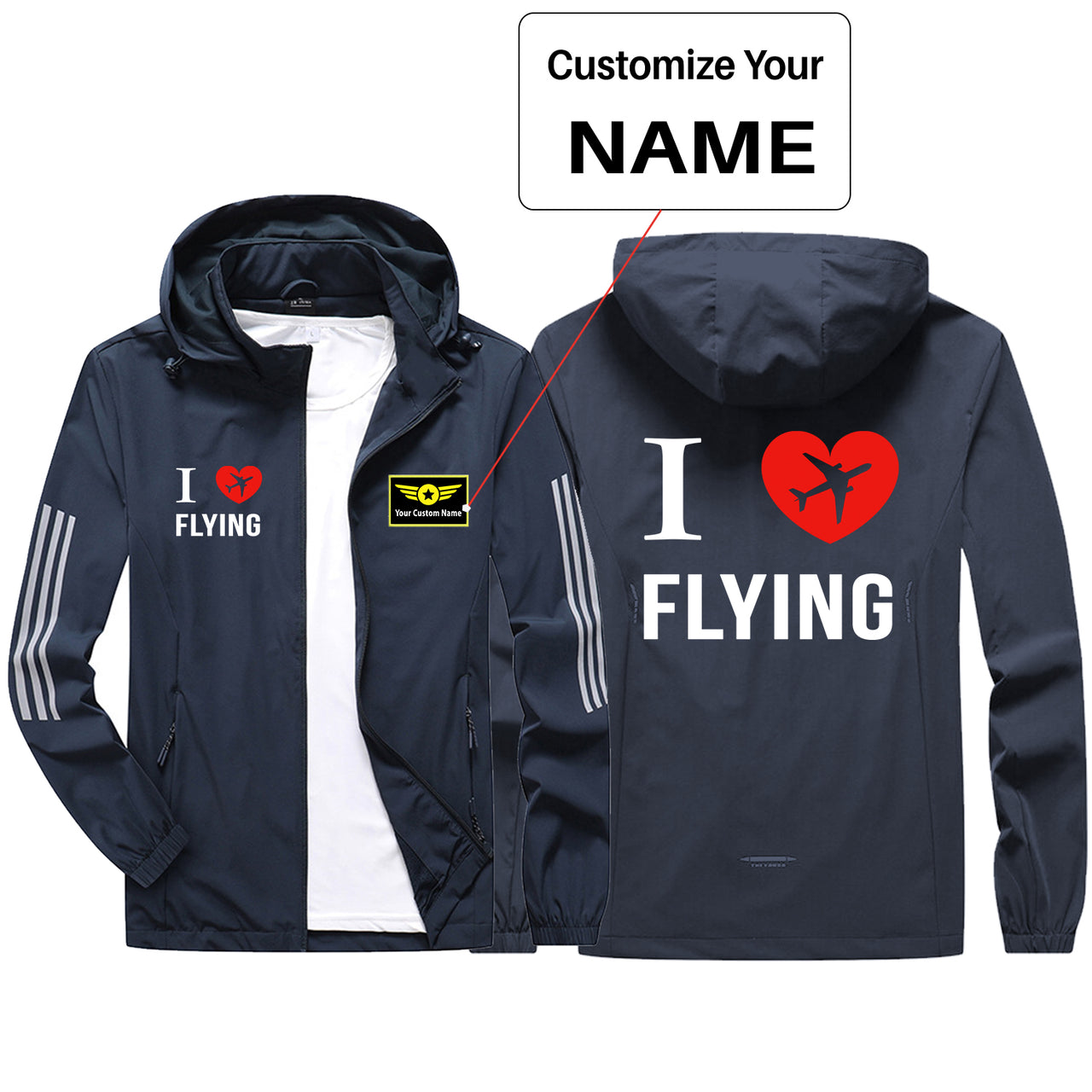 I Love Flying Sport & Running Jackets