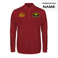 Thumbnail for Retro F-14 TOMCAT Designed Long Sleeve Polo T-Shirts
