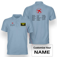 Thumbnail for Aviation Alphabet 2 Designed Double Side Polo T-Shirts