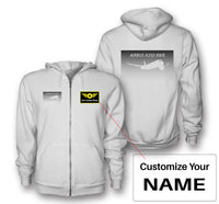 Thumbnail for Airbus A350XWB & Dots Designed Zipped Hoodies