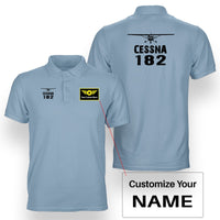 Thumbnail for Cessna 182 & Plane Designed Double Side Polo T-Shirts