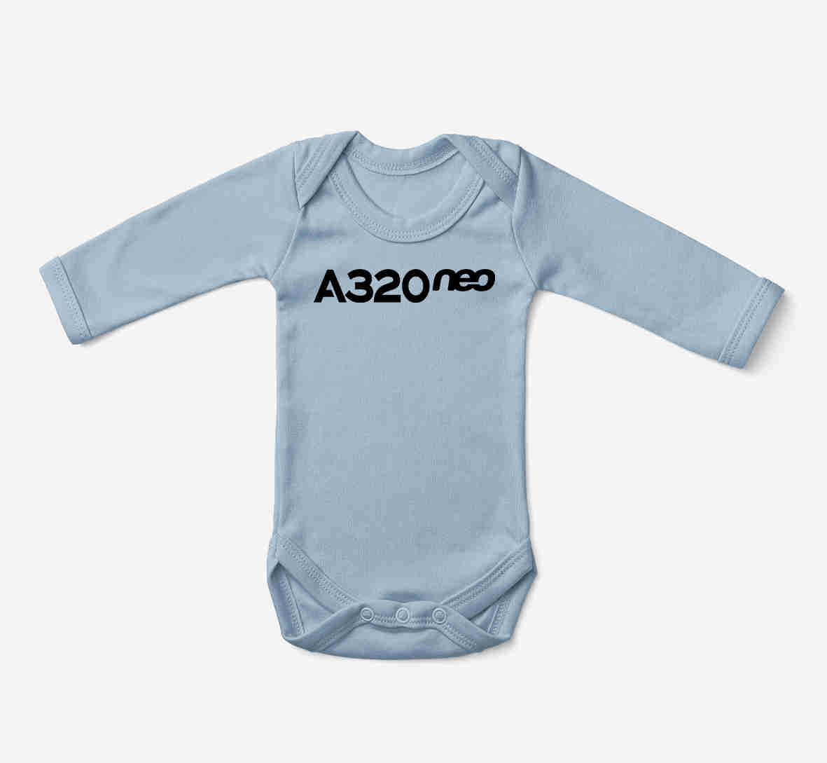 A320neo & Text Designed Baby Bodysuits