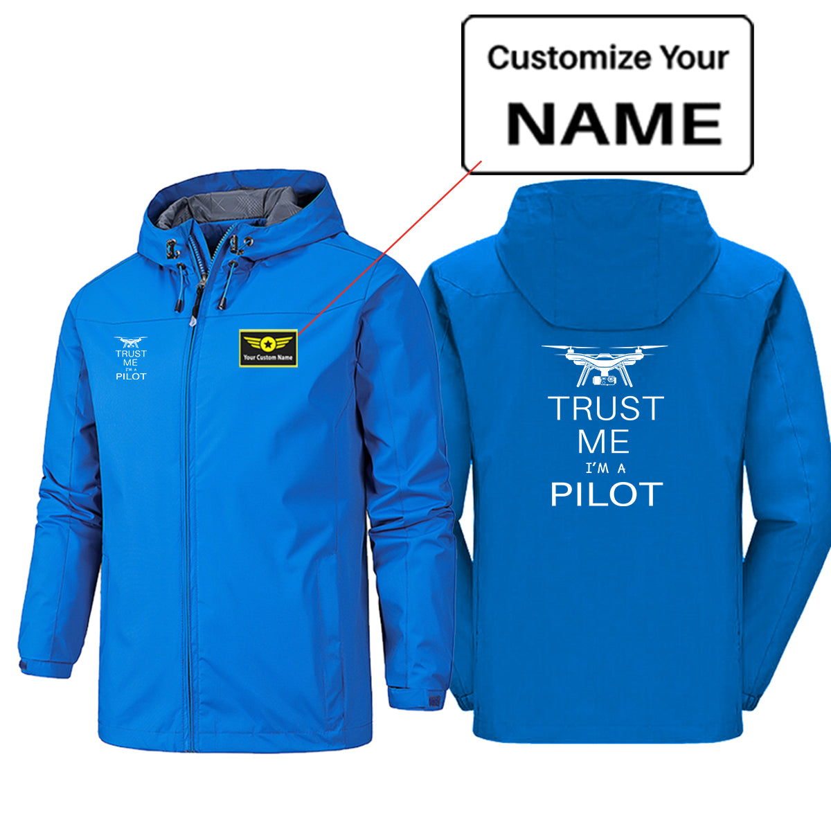 Trust Me I'm a Pilot (Drone) Designed Rain Jackets & Windbreakers