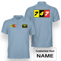 Thumbnail for Flat Colourful 747 Designed Double Side Polo T-Shirts