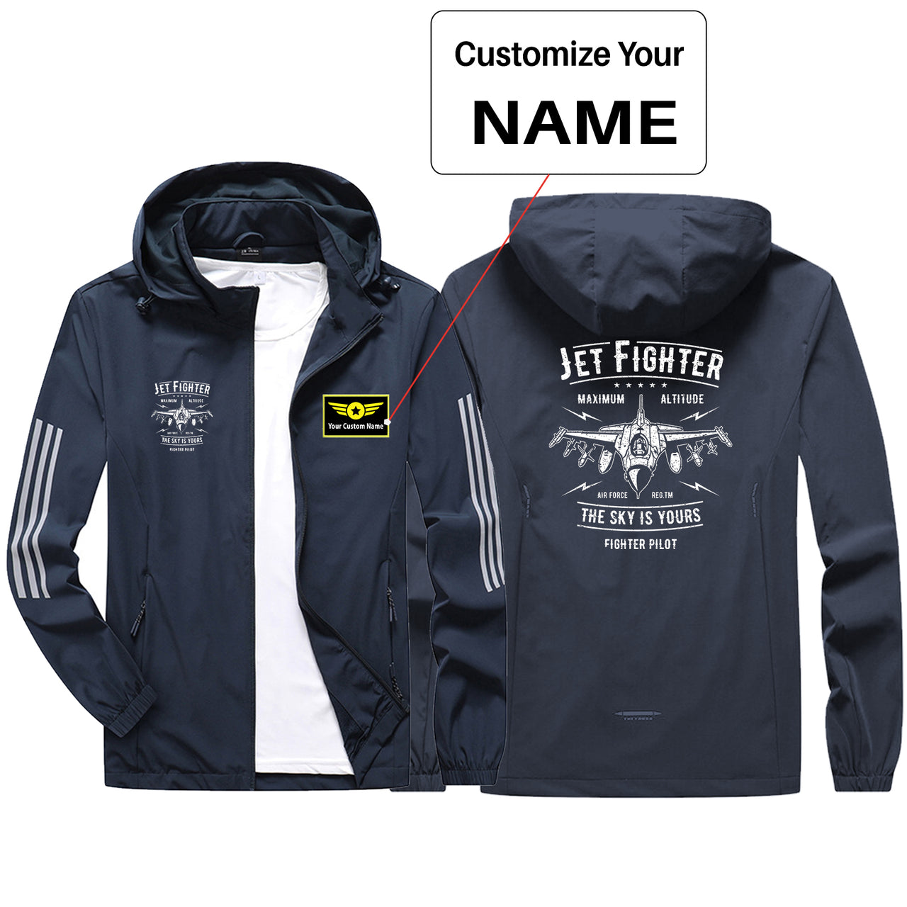 Jet Fighter - The Sky is Yours Sport & Running Jackets