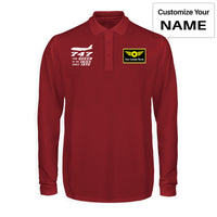 Thumbnail for Boeing 747 - Queen of the Skies (2) Designed Long Sleeve Polo T-Shirts