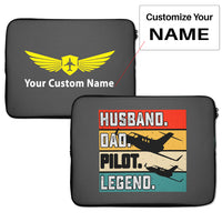 Thumbnail for Husband & Dad & Pilot & Legend Designed Laptop & Tablet Cases