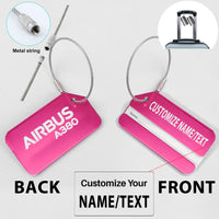 Thumbnail for Airbus A380 & Text Designed Fashion Metal Luggage Tags