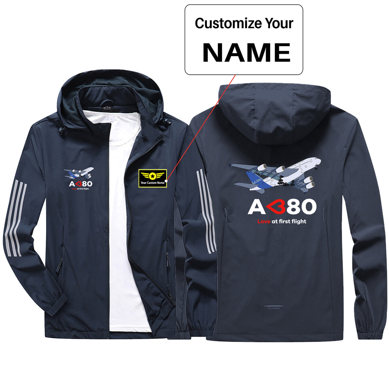 Airbus A380 Love at first flight Sport & Running Jackets