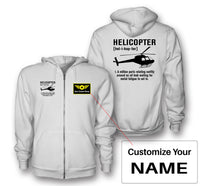 Thumbnail for Helicopter [Noun] Designed Zipped Hoodies