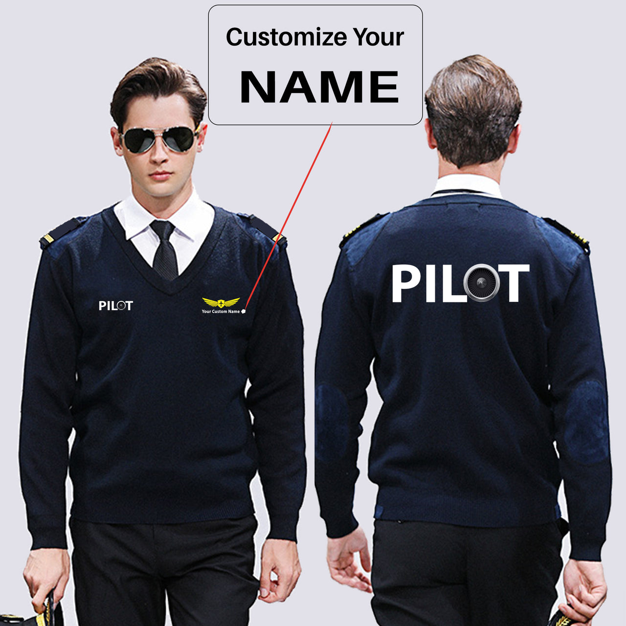 Pilot & Jet Engine Designed Wool Pilot Sweaters