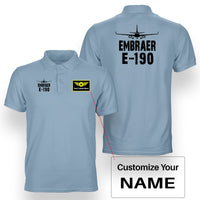 Thumbnail for Embraer E-190 & Plane Designed Double Side Polo T-Shirts