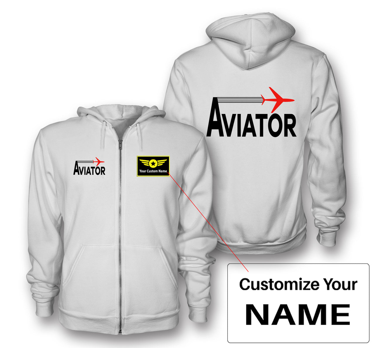 Aviator Designed Zipped Hoodies