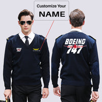 Thumbnail for Amazing Boeing 747 Designed Wool Pilot Sweaters