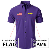 Thumbnail for Custom Flag & Name with Badge 2Design Super Quality Short Sleeve Shirts