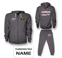 Thumbnail for Amazing Airbus A320neo Designed Zipped Hoodies & Sweatpants Set