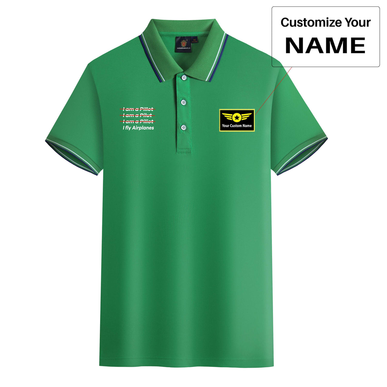 I Fly Airplanes Designed Stylish Polo T-Shirts