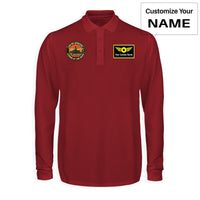 Thumbnail for Retro Apache AH-64 Designed Long Sleeve Polo T-Shirts