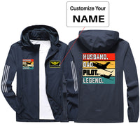 Thumbnail for Husband & Dad & Pilot & Legend Sport & Running Jackets